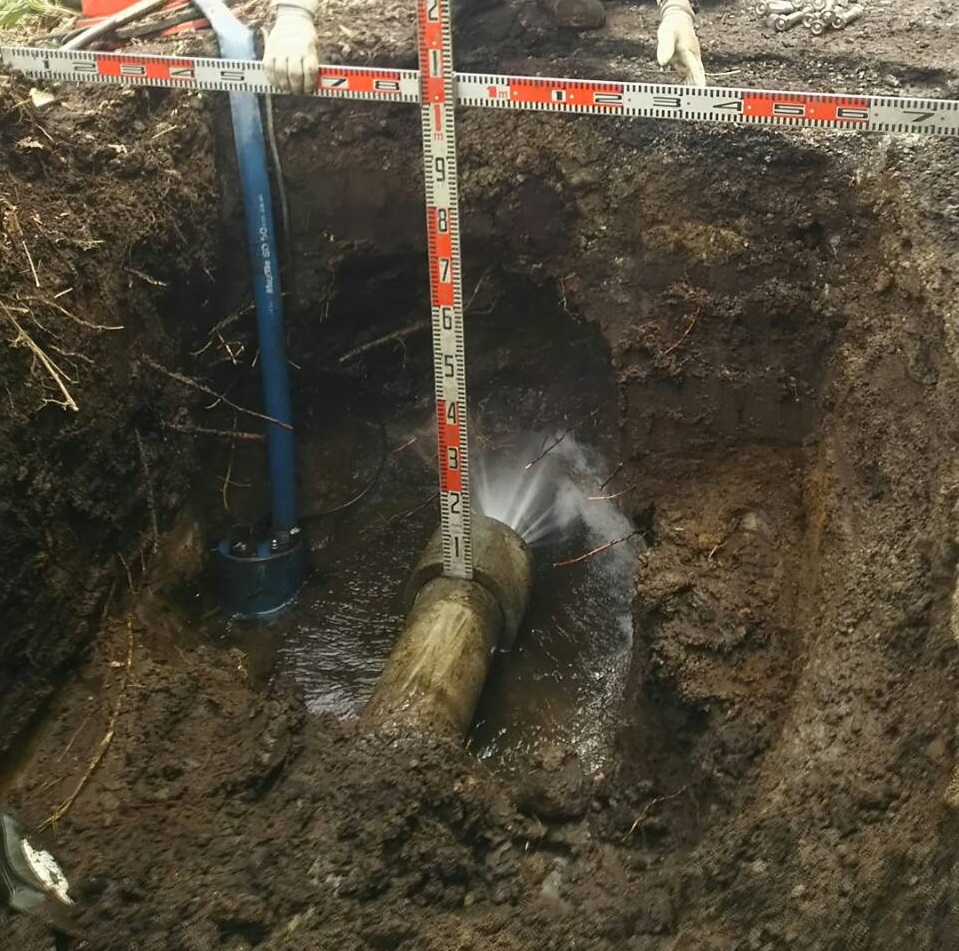 水道管の漏水写真1