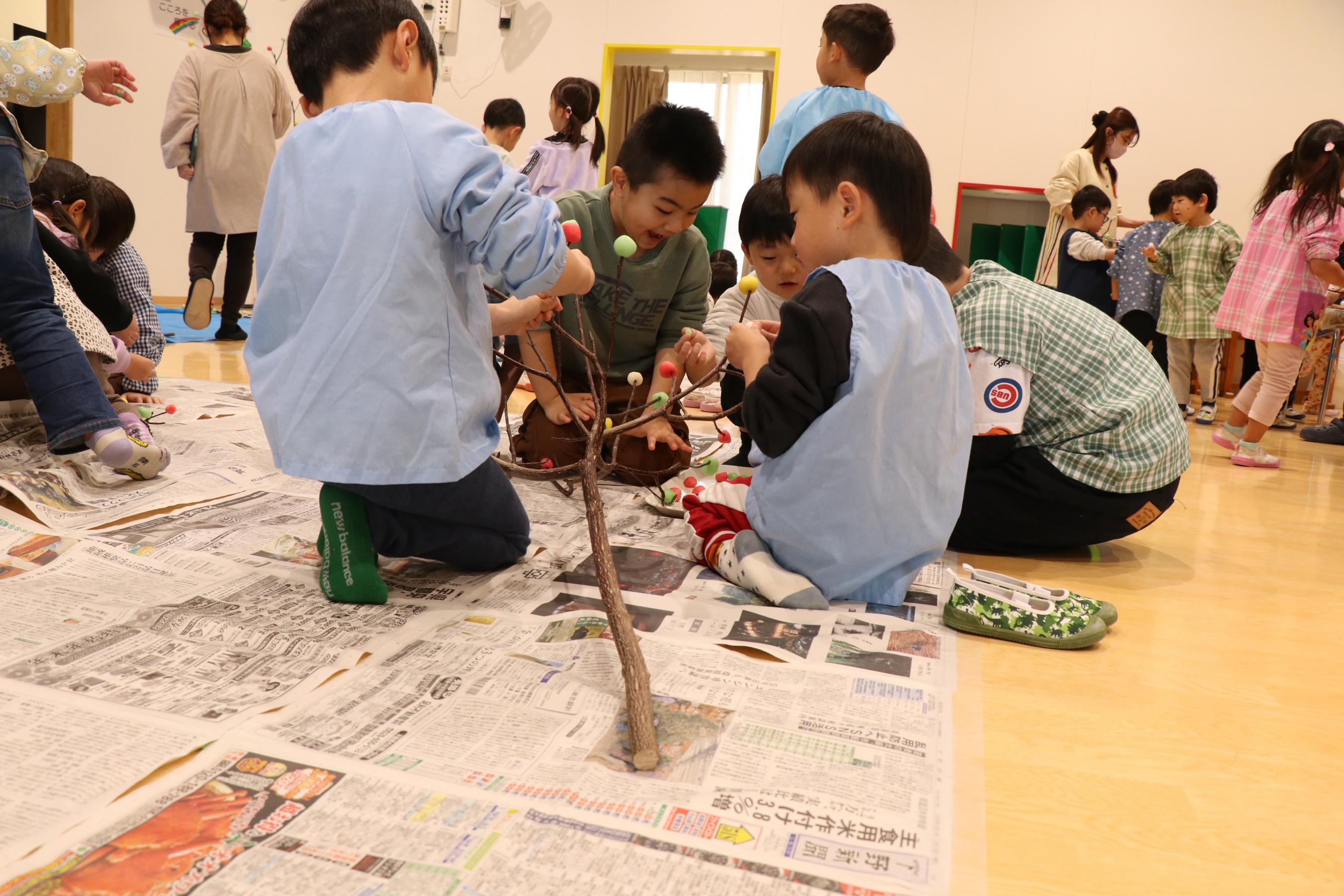 なすのそら保育園のとんぼ団子作りの写真4